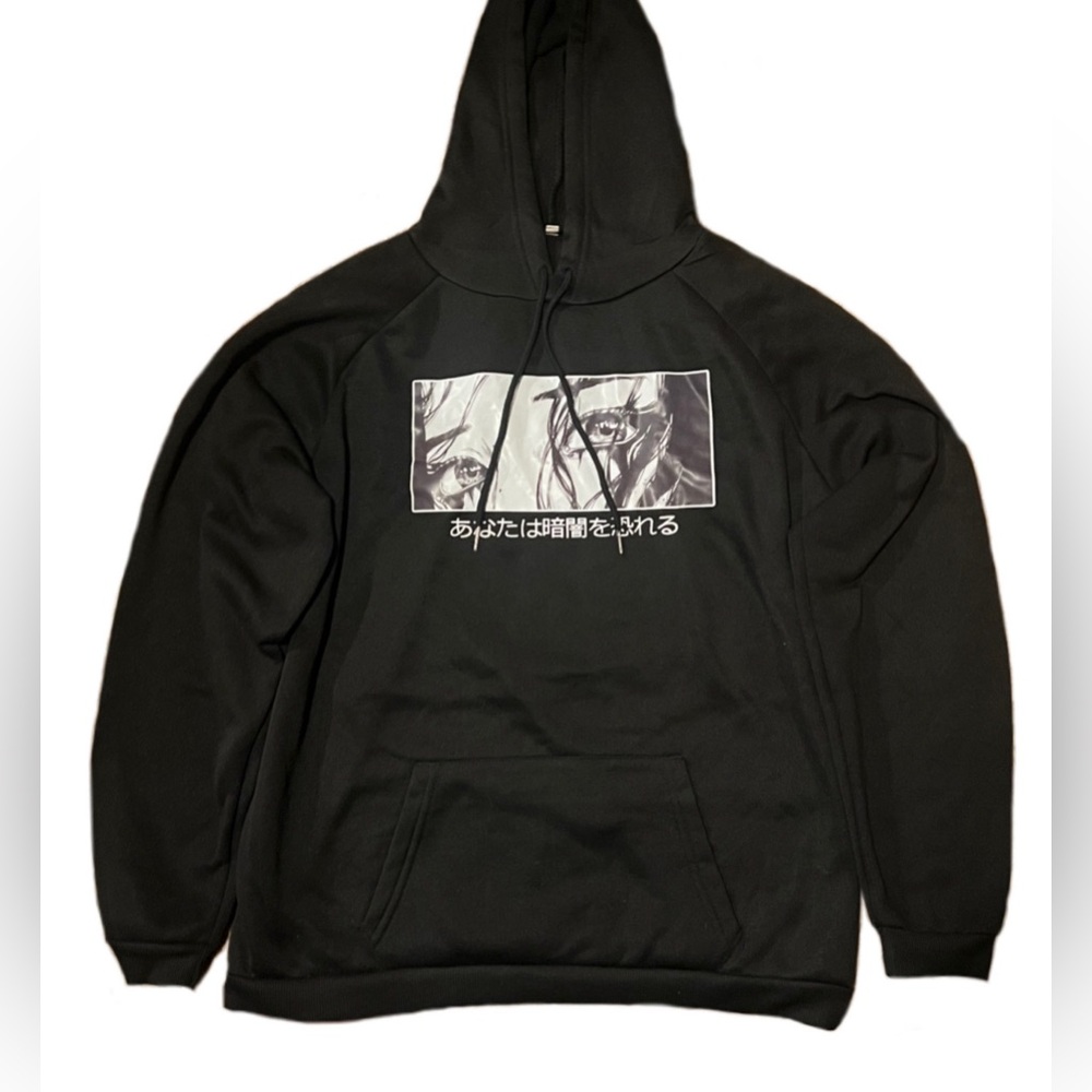 Black anime manga comic sweatshirt